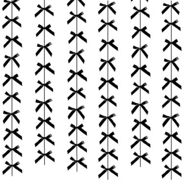 Imagem de Haptda Faixa De Guirlanda Pendurada Com Laço Fita Preta Para Decoração Festa Chá Bebê, Aniversário Meninas, Quarto Noiva, 6 Peças