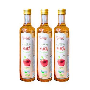 Imagem de Kit 3 Vinagre De Maçã Orgânico Acidez 4,2% Fazenda São Roque 500 ml