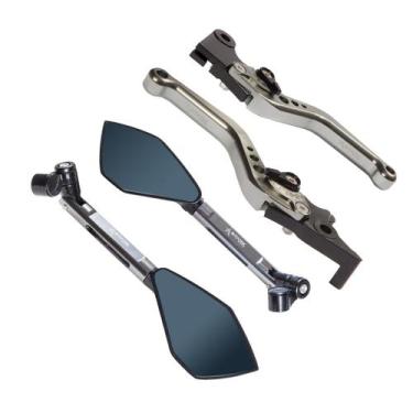 Imagem de Kit Espelho Retrovisor Esportivo Manete Alumínio Para Triumph Tiger 12
