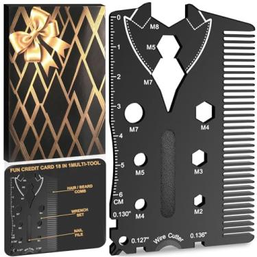 Imagem de Presentes masculinos exclusivos com várias ferramentas – estilo pente 18 em 1, coisas legais para pai, marido, meias de Natal, ideias de presentes de Natal para ele, presentes de aniversário, dia dos