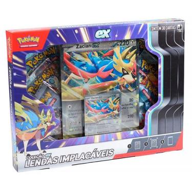 Imagem de Pokémon Box Coleção EX Lendas Implacáveis Zacian 38 Cartas 100-10392 3