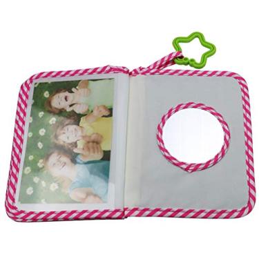 Imagem de Akozon Álbum de Fotos de bebê, Primeiro Livro de Fotos de Pano Suave para Bebês, Possui 17 4x6, Design Amigável para Crianças Com Teether, Ideal para Memórias de Família (Vermelho)