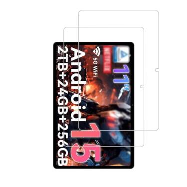 Imagem de WUNIAK Protetor de tela para tablet TABWEE W90 Android 15 11 polegadas, película de vidro temperado HD resistente a arranhões para TABWEE W90 proteção contra quedas, sensível ao toque, antiimpressões