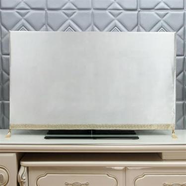 Imagem de Capa De Tv à Prova De Poeira Lcd, 21-86 Polegadas Design De Capa Traseira All-inclusive Película Protetora Universal Respirável Para Uso Interno, Satin Beige, 170 * 100cm