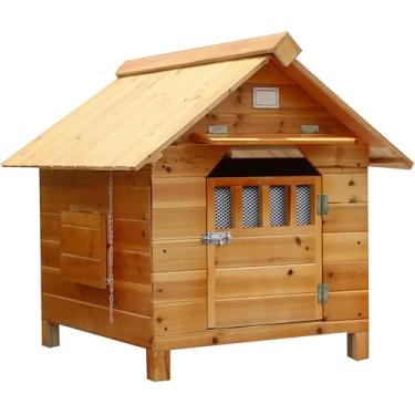 Imagem de Casa De Cachorro De Madeira Para Uso Externo E Interno - Gaiola Para Cães Canil Para Inverno à Prova De Intempéries Respirável Fácil De Montar - Para Cães Pequenos E Médios E, XL