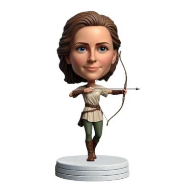 Imagem de Arqueiro Feminino Bobblehead Charmoso Presente para Irmã Namorada em Aniversários Ideal para Decorar Espaços Apresentando Espírito Aventura Presente Perfeito para Amigas Amantes Tiro com Arco