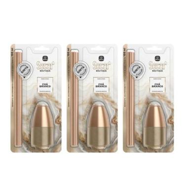 Imagem de Kit 3 Difusores de Aromas Chá branco 100ml Secar