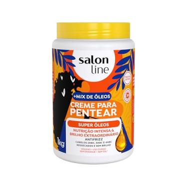 Imagem de Salon Line, Creme de Pentear, Super Óleos, Nutrição Intensa e Brilho Extraordinário - Cabelos Ondulados, Cacheados e Crespos, 1 Kg
