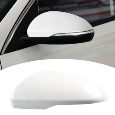Imagem de Tampa de espelho retrovisor branco tampa de espelho de asa de porta de substituição para Kia Optima K5 2016 2017 2018 2019 2020 (lado esquerdo do motorista)