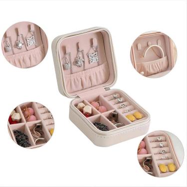 Imagem de Mini Porta Jóias Viagem Zíper Organizadora Rosa