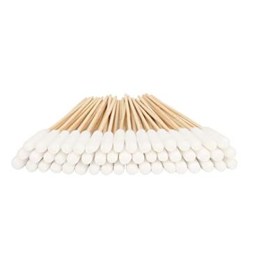 Imagem de Dioche Broto de Algodão de Gato de Cachorro Profissional para Limpeza de Ouvido - 100pcs de Bambu de Bambu e Cotonetes de Algodão Absorvente para Cuidados Com Ouvidos de Animais de Estimação -