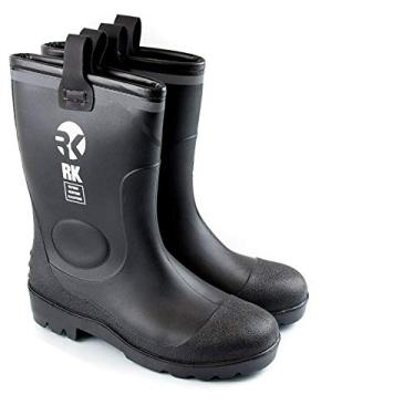Imagem de Botas de neve Troy Safety masculinas à prova d 'água duráveis isoladas sola de borracha chuva, Preto, 12