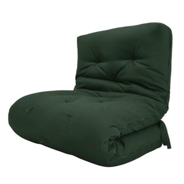 Imagem de Futon Solteiro Oriental D28 Dobrável Verde Militar