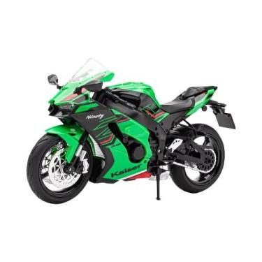 Imagem de Escala 1:12 Kawasaki ZX-10R KX450 Modelo De Brinquedo De Motocicleta A