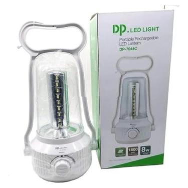 Imagem de Lanterna Lampião LED Recarregável, 45 LEDs, 8W, Branca, com Intensidade Ajustável