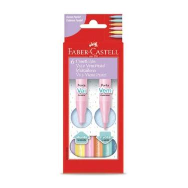 Imagem de Canetinha Hidrográfica Vai e Vem Tons Pastel Faber Castell - Faber-Cas