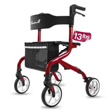 Imagem de Rollator Walker PLANET WALK superleve com assento vermelho