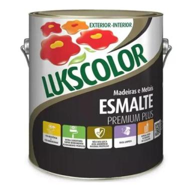 Imagem de Tinta Esmalte Sintético Fosco 3,6 L Lukscolor Preto