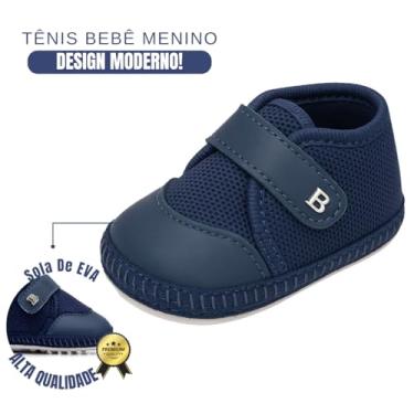 Imagem de Sapatinho Infantil Tênis Recém Nascido Menino Sapato Casual Confortável e Leve (azul, BR, Bebê, Numérico, 17, menino)