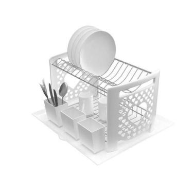 Imagem de Escorredor De Louça Com Laterais Em Coração E Bandeja Em Plástico - St