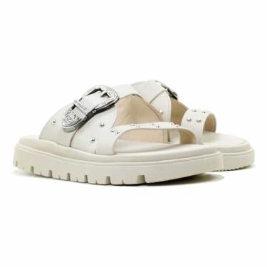 Imagem de Sandália Feminina Moleca com Fivela Tamanco 5504.103 Chinelo Papete - Original (Branco Off, BR, Adulto, Numérico, 37)