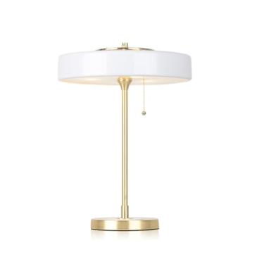 Imagem de Abajur de cabeceira Luminária de mesa simples para quarto, cabeceira, sala estar, decoração estudo(Branco)