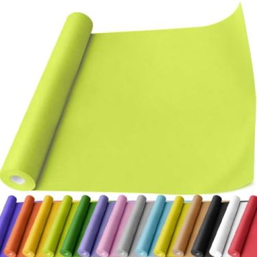 Imagem de PerkHomy Rolo de papel kraft verde neon 44,5 cm x 1,930 cm (63') para embrulho de buquê de flores arte pintura artesanato embalagem envio 80GSM 25 kg (verde neon, 44,5 cm x 63')