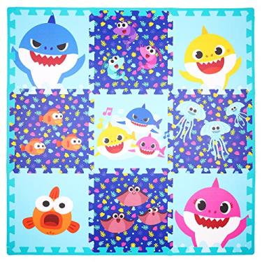 Imagem de Baby Shark's Big Show! Kids Foam Mat, Interlocking Puzzle Non Slip Exercise Play Mat Flooring Tiles, Multi, 36 x 36 Inches, 9 Tiles
