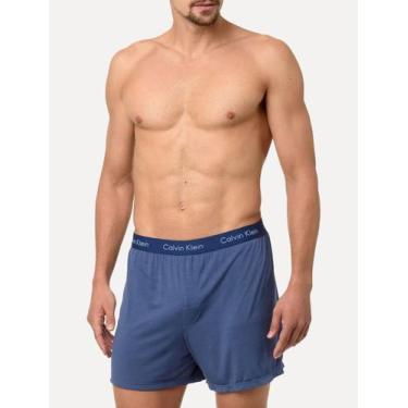 Imagem de Cueca Calvin Klein Samba Canção Modal Logo Navy Azul Médio 1UN, M/M
