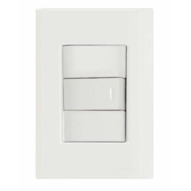 Imagem de Conjunto 4x2 com 1 Interruptor Paralelo 10 A 250 V Tramontina Giz Bran