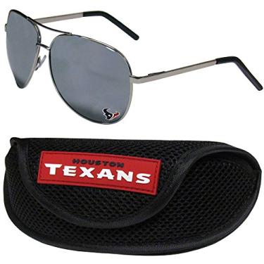 Imagem de NFL Siskiyou Sports Fan Shop Baltimore Ravens Óculos de sol aviador e estojo esportivo tamanho único, prata