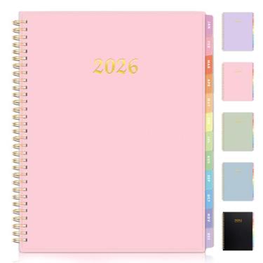 Imagem de Annecy Agenda 2025, agenda mensal e semanal 2025, janeiro de 2025 a dezembro de 2025, agenda mensal de 21,6 x 28 cm com abas, capa flexível à prova d'água, encadernação em espiral, bolso frente e