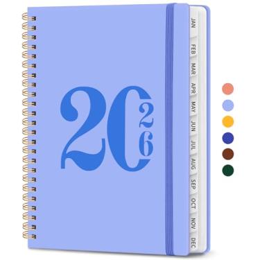 Imagem de Agenda 2026, agenda semanal e mensal, janeiro de 2026 a dezembro de 2026, agenda de calendário de capa dura 2026 com abas e bolso interno, material escolar para mulheres e homens - A5 (16 cm x 21,6 cm