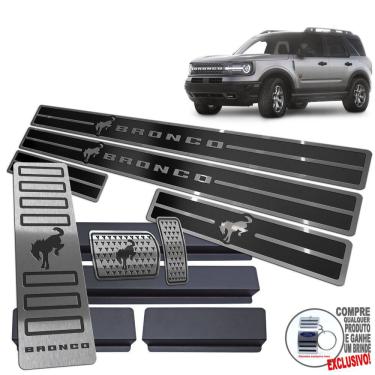 Imagem de Descanso + Pedaleira + Soleira Ford Bronco Sport Preto