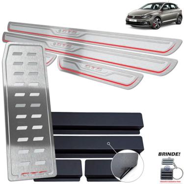 Imagem de Descanso de Pé + Soleiras Polo GTS Prata Alto Relevo