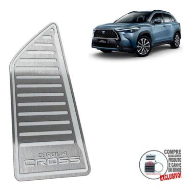 Imagem de Descanso De Pé Aço Inox Toyota Corolla Cross 2022 Prata