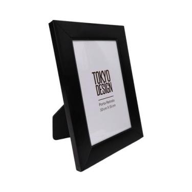 Imagem de Porta Retrato Black Metalizado Fosco 10X15cm Moldura Fotos - Tokyo Des