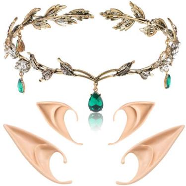 Imagem de Conjunto de capacete e orelhas de elfo FRESHME para mulheres no Natal