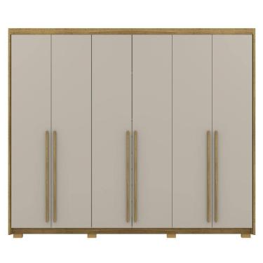 Imagem de Guarda Roupa Casal 6 Portas 3 Gavetas MDF 275 cm Nature Fend VLR