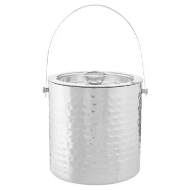 Imagem de Balde de Gelo Martelado Mimo Style em Aço Inox 1,6 Litros