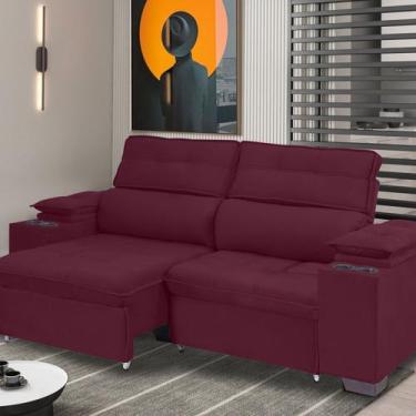 Imagem de Sofá Manaus 200cm Retrátil Reclinável - Ares Estofados