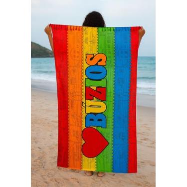 Imagem de Canga Estampada Buzios Colorida - Deeyaa Indiana, Vermelho, Unico