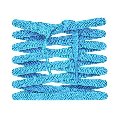 Imagem de LitLaces - Premium Flat Cotton Shoe Laces Replacement for Air Jordan, Nike Dunk, Air Force 1, Converse, & Casual Shoes (Light Blue, 72")