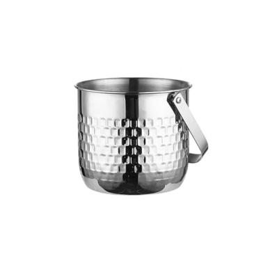 Imagem de baldes de gelo Balde de gelo aço inoxidável para champanhe para festas, bares coquetéis, freezers e vinho(Silver)
