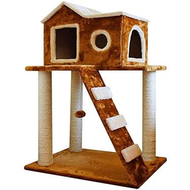 Imagem de BAoce Poste arranhador de árvore de gato torre de gato quatro estações casa universal gato árvore gato casa gato torre gato escalada moldura brinquedo gato gato areia areia LPZ24815