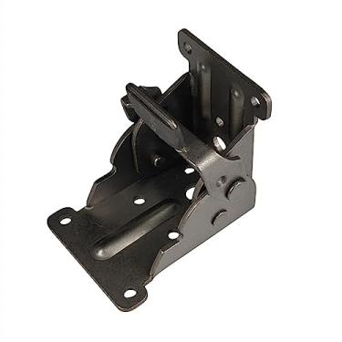 Imagem de Dobradiça dobrável de 90 graus, pernas de mesa, extensão de cadeira, dobrável, com trava automática, dobradiças para pés, ferragens, 1 peça (preta)