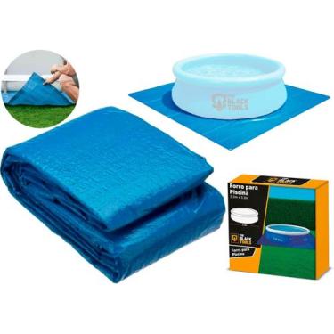 Imagem de Lona Impermeável Azul para Piscina 3x3m Forro Protetor em Polietileno 
