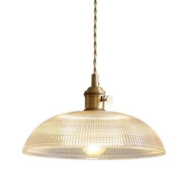 Imagem de WYUYIWH 1 luminária pendente de vidro cúpula de cozinha luminária pendente com base de metal lustres para cozinha, ilha, sala de estar, sala de jantar