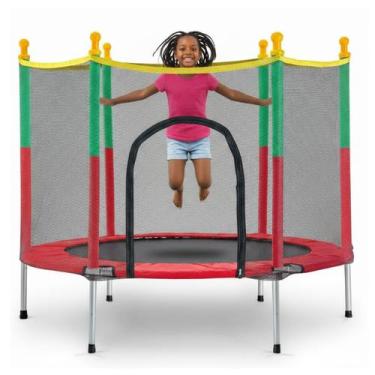 Imagem de Cama Elástica Infantil Pula Pula Trampolim 1,40 M Vermelha - Kparts Im