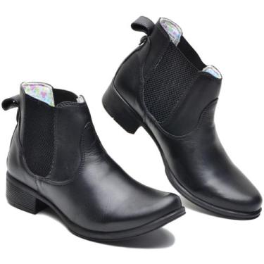 Imagem de Botina Feminina Cano Curto - Casa da Butina, Preto, 36